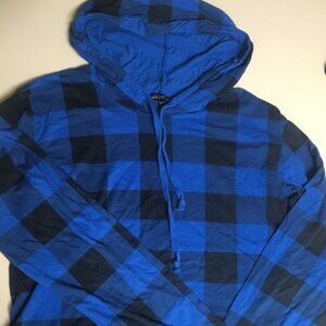 Men’s Malchick & Devotchka Blue Check Hoodie M